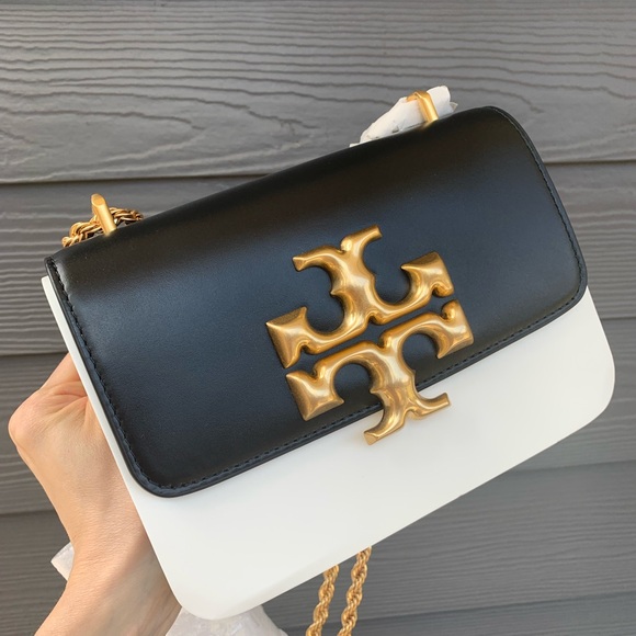 NEW Tory Burch Eleanor Black Leather Small Convertible Shoulder/Crossbody Bag - Picture 16 of 16